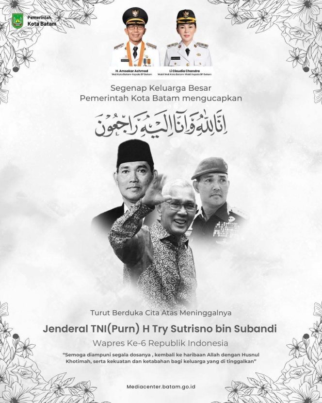 
					Masa Berkabung Nasional, Wali Kota Batam Amsakar Ajak Warga Kibarkan Bendera Setengah Tiang