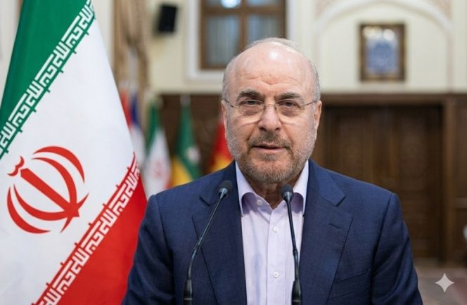 
					Iran’s Parliament Speaker Mohammad Bagher Ghalibaf. Images regenerated by Gemini AI