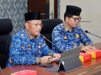 Sekda Kota Batam, Firmansyah, membuka Rakor PBNN Tahun 2026 di Kantor Wali Kota Batam, Batam Centre, Rabu (17/6/2026). 