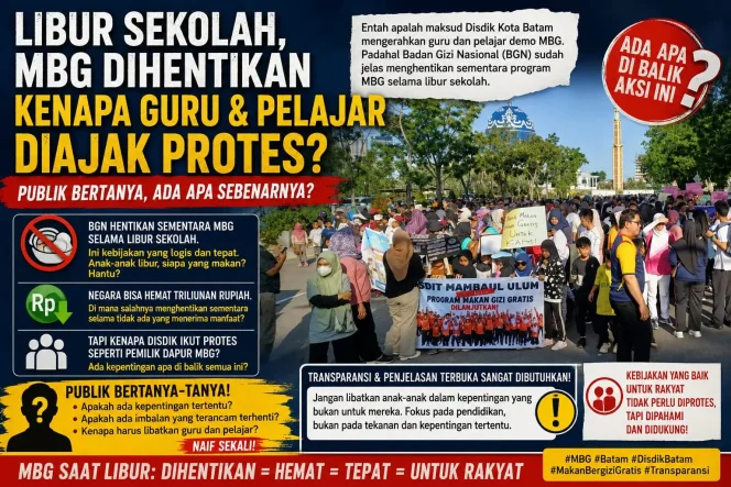 
					Libur Sekolah Dipakai untuk Demo MBG, Ribuan Pelajar Batam Turun ke Jalan dan Jadi Tameng Isu Dewasa