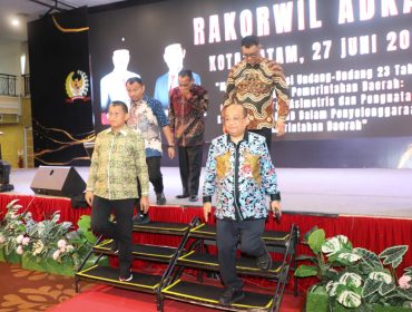 Sekda Batam, Firmansyah, menghadiri Rakorwil Sumatera ADKASI Tahun 2026 di Hotel Pacific Palace, Jodoh, Kecamatan Batuampar, Sabtu (27/6/2026). 
