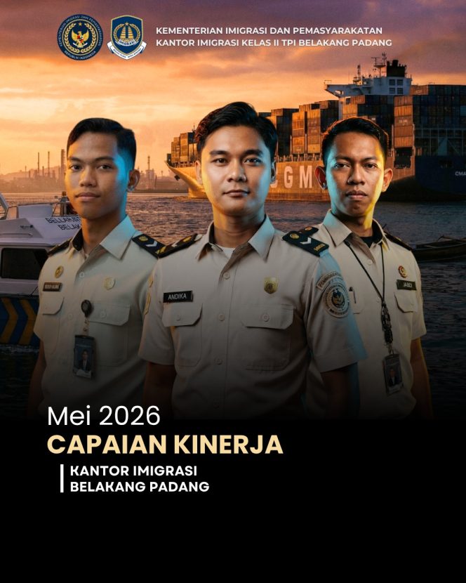 
					Kantor Imigrasi Belakang Padang Catat Capaian Kinerja Positif Selama Mei 2026