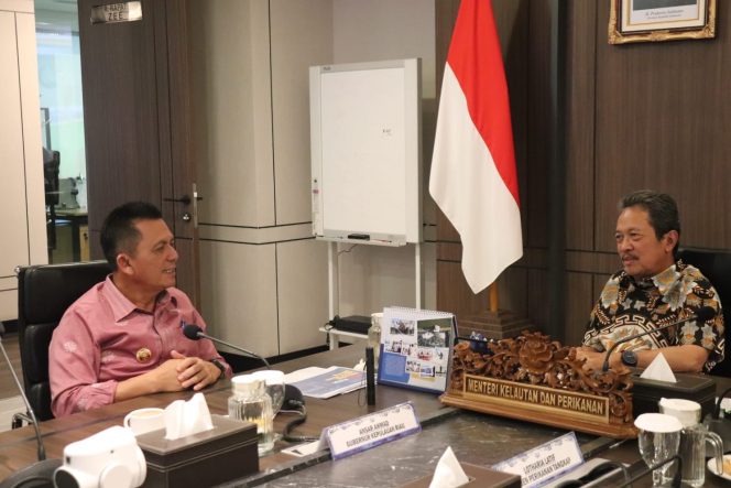 
					Gubernur Kepulauan Riau Ansar Ahmad beraudiensi bersama Menteri KKP Sakti Wahyu Trenggono di Gedung Menara Bahari I, Jakara Pusat, Jumat (10/7/2026). 