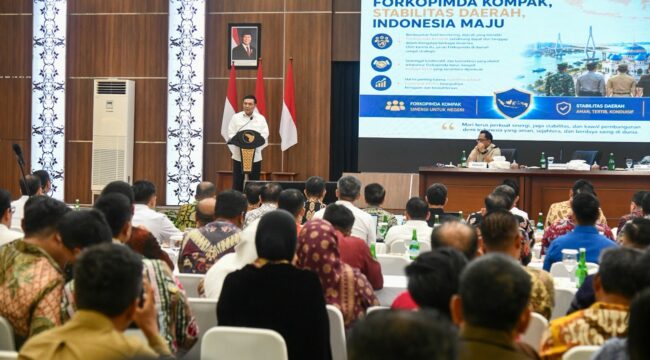 Rakor Forum Koordinasi Pimpinan Daerah (Forkominda) Regional Sumatera Tahun 2026 digelar di Kantor BP Batam, Kota Batam, Rabu (12/8/2026). 