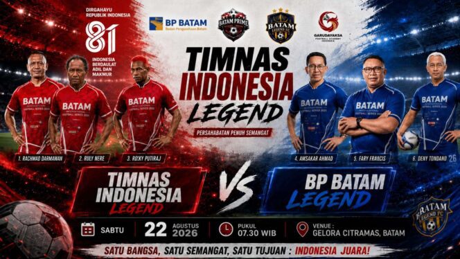 
					Timnas Indonesia Legend Turun ke Batam, Nyalakan Mimpi dari Grassroots Menuju Panggung Internasional