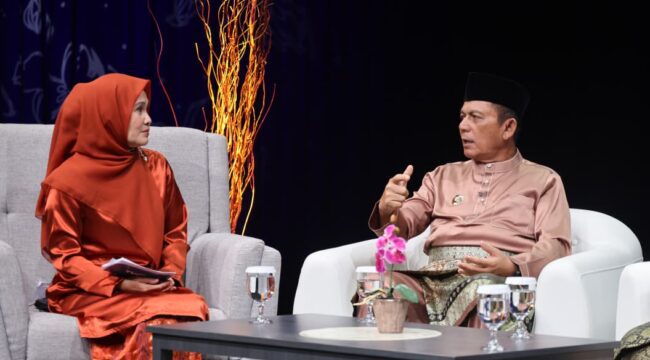 Gubenrur Kepri Ansar Ahmad dalam dialog Kepri Menyatapa yang digelar TVRI Kepulauan Riau, Dompak, Tanjungpinang, Rabu (23/9/2026). 