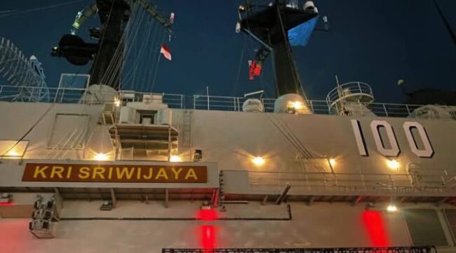 Kapal Induk ITS Giuseppe Garibaldi-551 Kini Bertuliskan KRI Sriwijaya Nomor Lambung 100.